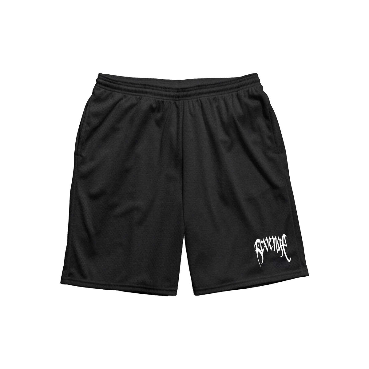 BASIC MESH SHORTS BLACK/WHITE – Revenge Official