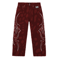 Load image into Gallery viewer, FLAME DISTRESSED BORO DENIM PANT RED
