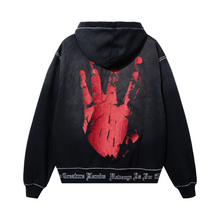 Load image into Gallery viewer, X KILL CONTRAST STITCH ZIP BLACK/RED