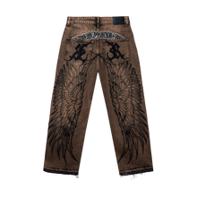 Load image into Gallery viewer, REMEX EMBROIDERED DENIM PANT WASHED BROWN
