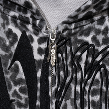 Load image into Gallery viewer, SNOW LEOPARD EMBROIDERED ZIP