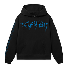 Load image into Gallery viewer, X LIGHTNING HEARTBREAK HOODIE BLACK/BLUE