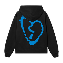 Load image into Gallery viewer, X LIGHTNING HEARTBREAK HOODIE BLACK/BLUE