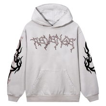 Load image into Gallery viewer, LIGHTNING LOGO CERBERUS HOODIE CEMENT/RED
