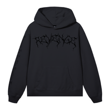 Load image into Gallery viewer, X LIGHTNING HEARTBREAK HOODIE VINTAGE BLACK/BLACK