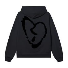 Load image into Gallery viewer, X LIGHTNING HEARTBREAK HOODIE VINTAGE BLACK/BLACK