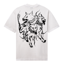 Load image into Gallery viewer, LIGHTNING LOGO CERBERUS TEE CEMENT/RED
