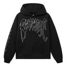 Load image into Gallery viewer, X HEARTBREAK OUTLINE HOODIE BLACK/WHITE