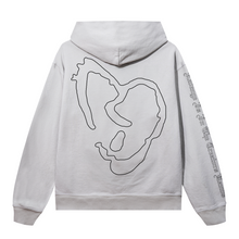 Load image into Gallery viewer, X HEARTBREAK OUTLINE HOODIE WHITE/BLACK