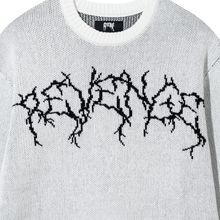 Load image into Gallery viewer, SKULL LIGHTNING KNIT CREAM/BLACK