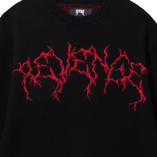 Load image into Gallery viewer, SKULL LIGHTNING KNIT BLACK/RED