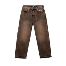 Load image into Gallery viewer, REMEX EMBROIDERED DENIM PANT WASHED BROWN