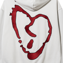 Load image into Gallery viewer, X LIGHTNING HEARTBREAK HOODIE TREATED CEMENT/RED