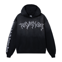 Load image into Gallery viewer, X LIGHTNING HEARTBREAK HOODIE TREATED BLACK/WHITE