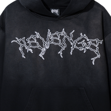 Load image into Gallery viewer, X LIGHTNING HEARTBREAK HOODIE TREATED BLACK/WHITE