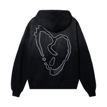 Load image into Gallery viewer, X LIGHTNING HEARTBREAK HOODIE TREATED BLACK/WHITE