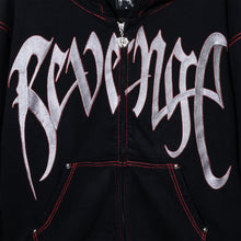 Load image into Gallery viewer, CONTRAST SKULL EMBROIDERED ZIP BLACK/RED