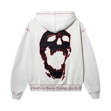 Load image into Gallery viewer, CONTRAST SKULL EMBROIDERED ZIP CEMENT/BLACK/RED