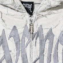 Load image into Gallery viewer, SPIDER WEB ZIP CREAM/SILVER