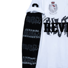 Load image into Gallery viewer, COLLEGE DOUBLE LAYERED POLO LONG SLEEVE WHITE/BLACK