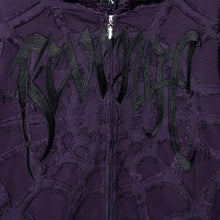 Load image into Gallery viewer, SPIDER WEB ZIP PURPLE/BLACK