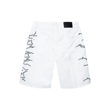 Load image into Gallery viewer, LIGHTNING WORK SHORTS WHITE/BLACK