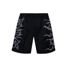 Load image into Gallery viewer, LIGHTNING WORK SHORTS BLACK/WHITE