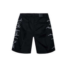 Load image into Gallery viewer, LIGHTNING WORK SHORTS BLACK/WHITE