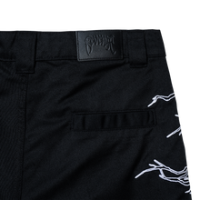 Load image into Gallery viewer, LIGHTNING WORK SHORTS BLACK/WHITE