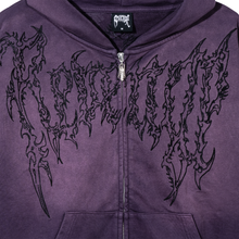 Load image into Gallery viewer, RENAISSANCE ZIP WASHED PURPLE/BLACK
