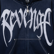 Load image into Gallery viewer, X KILL CONTRAST STITCH ZIP WASHED NAVY/GREY