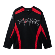 Load image into Gallery viewer, X BROKEN HEART 17 MOTO JERSEY BLACK/RED
