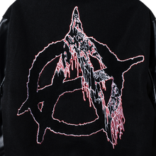Load image into Gallery viewer, ANARCHY VARSITY JACKET BLACK/RED