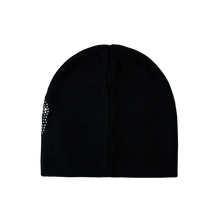Load image into Gallery viewer, X HEARTBREAK RHINESTONE BEANIE BLACK/CRYSTAL