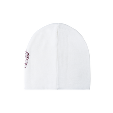 Load image into Gallery viewer, X HEARTBREAK RHINESTONE BEANIE WHITE/PINK