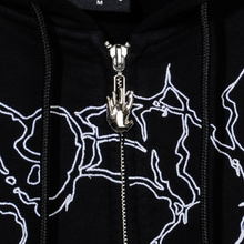 Load image into Gallery viewer, X BROKEN HEART TRACK JACKET BLACK/WHITE