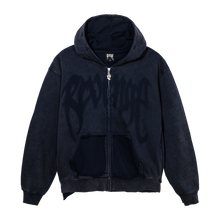 Load image into Gallery viewer, X STENCIL HEARTBREAK ZIP VINTAGE WASHED NAVY