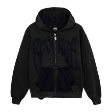 Load image into Gallery viewer, X STENCIL HEARTBREAK ZIP VINTAGE WASHED BLACK