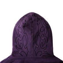 Load image into Gallery viewer, TRIBAL SKULL STUDDED ZIP PURPLE