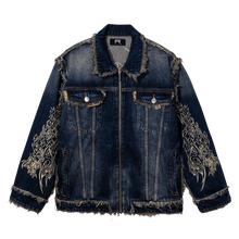 Load image into Gallery viewer, TRIBAL CROSS DENIM JACKET COPPER