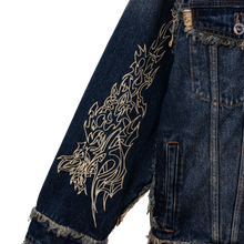 Load image into Gallery viewer, TRIBAL CROSS DENIM JACKET COPPER