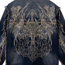 Load image into Gallery viewer, TRIBAL CROSS DENIM JACKET COPPER