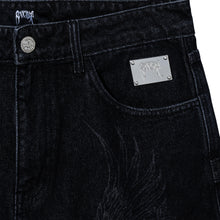 Load image into Gallery viewer, ARCHANGEL CARPENTER DENIM SHORTS WASHED BLACK