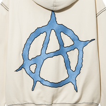 Load image into Gallery viewer, CONTRAST ANARCHY EMBROIDERED HOODIE CREAM/BLUE
