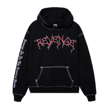 Load image into Gallery viewer, CONTRAST ANARCHY EMBROIDERED HOODIE BLACK/RED