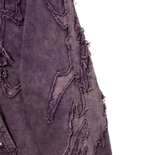 Load image into Gallery viewer, VINTAGE ARCH LOGO STUDDED CROPPED HOODIE WASHED PURPLE