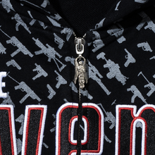 Load image into Gallery viewer, SOPRANO EMBROIDERED ZIP BLACK
