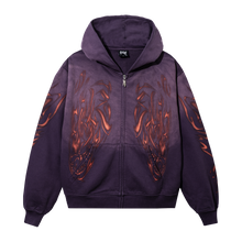 Load image into Gallery viewer, AIRBRUSHED REAPER ZIP WASHED PURPLE/RED