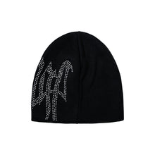 Load image into Gallery viewer, ARCH LOGO RHINESTONE BEANIE BLACK/CRYSTAL