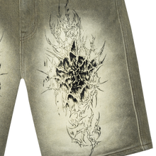 Load image into Gallery viewer, ARANEAE DENIM SHORTS WASHED OLIVE